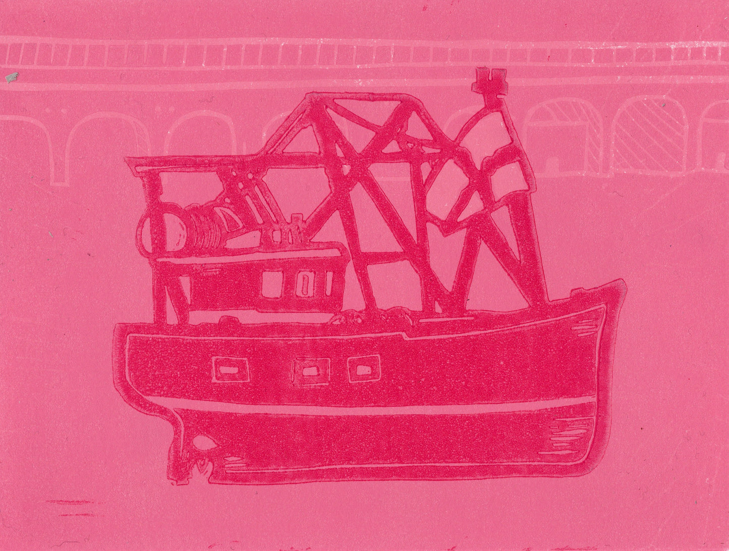 Folkestone harbour pink