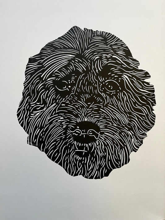 Handprinted Cockapoo Print